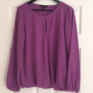Banana Republic drape blouse with keyhole